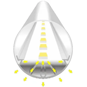 T8 LED rør med Alu sink kølingsprofil
