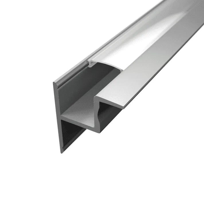 R7 Anodiseret Kantprofil 1M 1 Kantprofil / Afslutningsprofil til LED strip