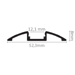 Alternative view of S4 Anodiseret Alu-profil 1M