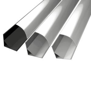 45° Alu-profil til LED strip - 1 meter