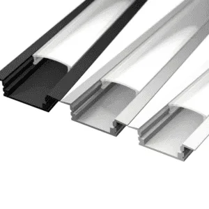 Planforsænket alu-profil til LED strip - 2 meter