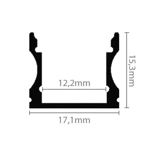 S2 Høj Anodiseret Alu-profil Hvid - Billede 2
