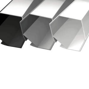 1 meter bred vinkelprofil til LED strip med 90° vinklet front - Hvid, Sort, Alu