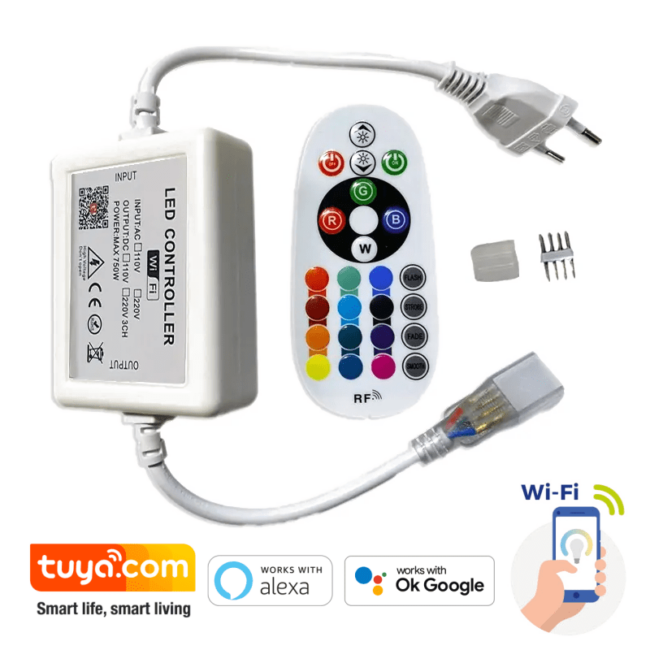 HERA Smart-controller WiFi Tuya og fysisk fjernbetjening 230V