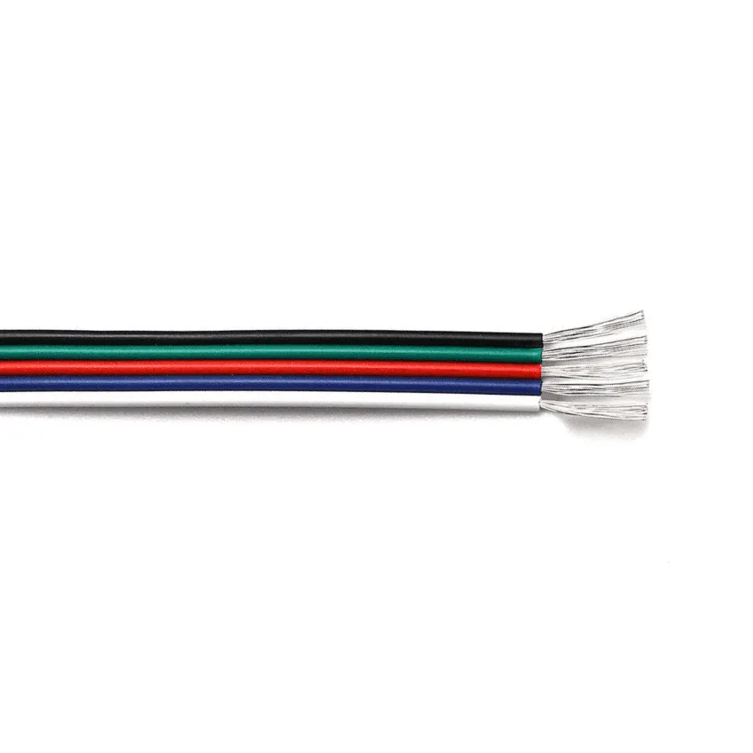 RGBW kabel 5 x 0,34mm² 1 RGBW lav-volt kabel til bl.a. LED strip