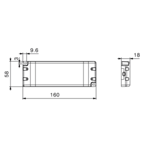 Alternative view of M-LED Driver 100W 12-24V