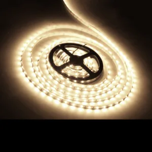 Kraftigt 5 meter 12V LED strip 3000K 12W/m Varm Hvid lysfarve