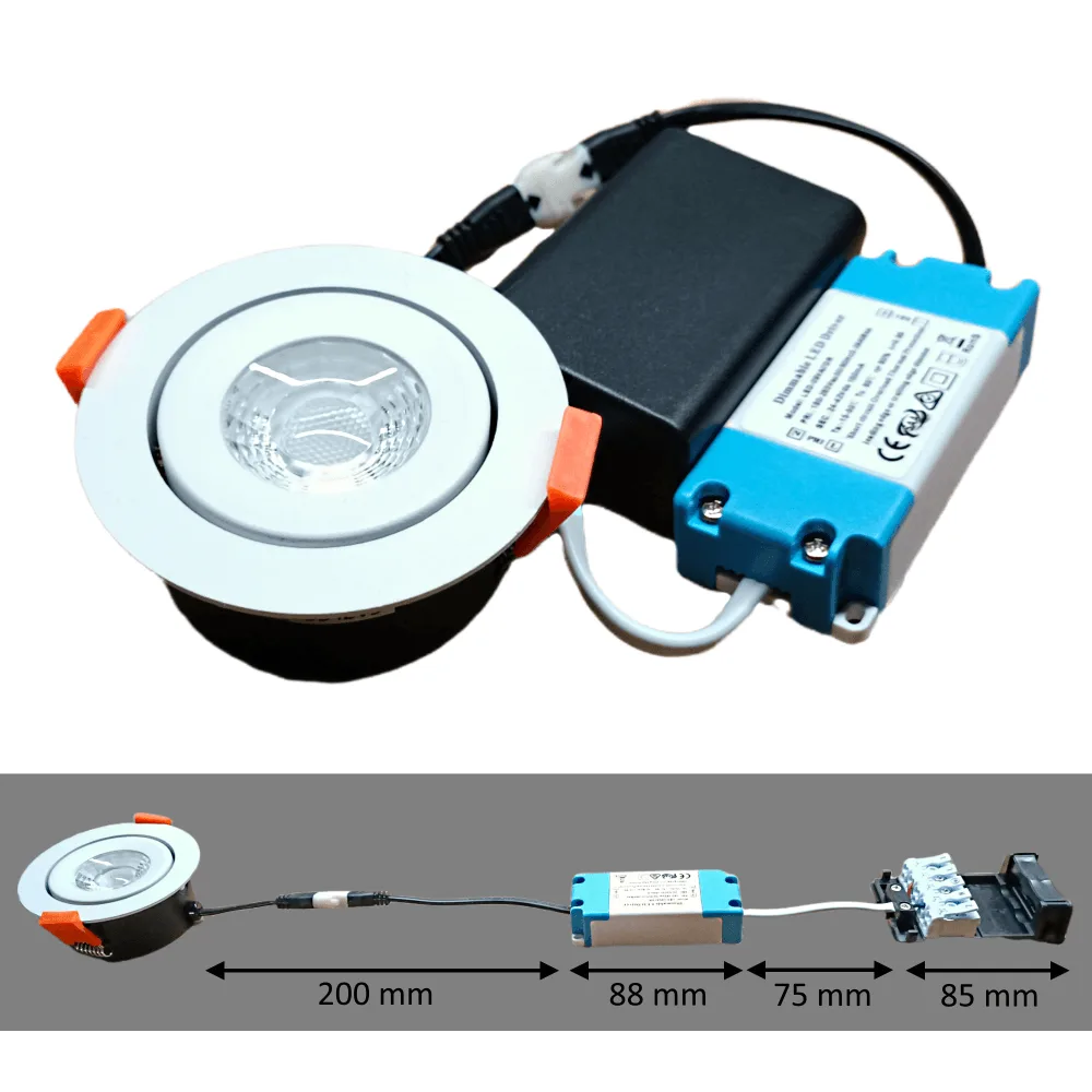 Komplet Dæmpbar LED indbygningsspot 6W Ra97 - Billede 3