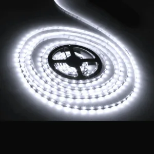 Kraftigt 5 meter 12V LED strip 6000K 12W/m Kold Hvid