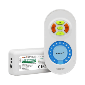 Fjernbetjening og controller-sæt til LED Single Color 12-24V, IP20, 30 meters rækkevidde