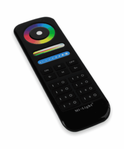 Sort MiBoxer RGB/RGBW Fjernbetjening, 8 zoner, 2,4GHz, 30 meters rækkevidde