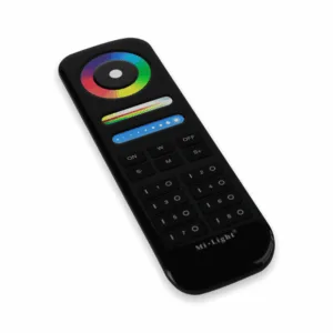 Sort MiBoxer RGB/RGBW Fjernbetjening, 8 zoner, 2,4GHz, 30 meters rækkevidde