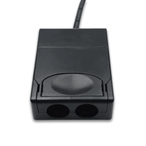 Tilslutningsboks med klemmemuffe, 5-ledet, 3 faser og 1 nul. 230V, sort, IP20