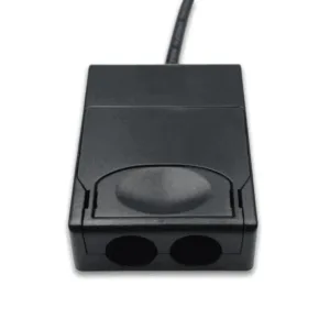 Tilslutningsboks med klemmemuffe, 5-ledet, 3 faser og 1 nul. 230V, sort, IP20