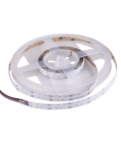 5 meter kraftigt COB RGBW LED bånd med 24W pr. meter og 3000K varm hvid lysfarve med en CRI/Ra på 90+. IP20. 2 års garanti