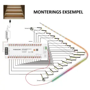 BELINDA Intelligent WiFi Trappelys | Komplet sæt | 3000K Varm Hvid | 24V DC - Billede 3