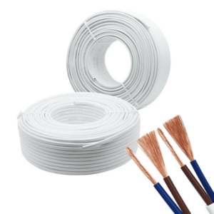 Flad hvid ledning med to ledere 2 x 0,75 mm2 - Metervare