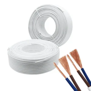 Flad hvid ledning med to ledere 2 x 0,75 mm2 - Metervare