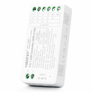 3 i 1 WIFI LED controller, RGB, RGBW & RGB+CCT, 12-24v, 2,4GHz + WIFI