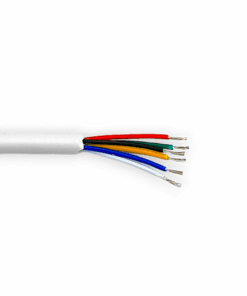 6-ledet rund hvid lavvoltskabel, 6x0,20mm² til LED bånd