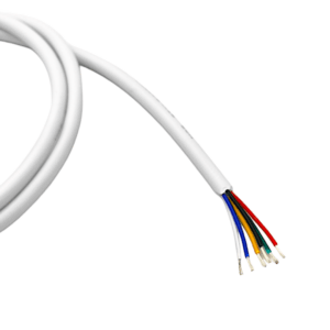 Alternative view of 1-200 meter rund 6-ledet kabel 6x0,20mm² Hvid