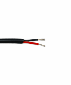 2-ledet rund sort kabel, 2x0,34mm² til LED bånd