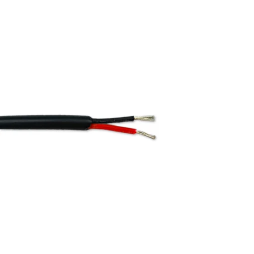 2-ledet rund sort kabel, 2x0,34mm² til LED bånd