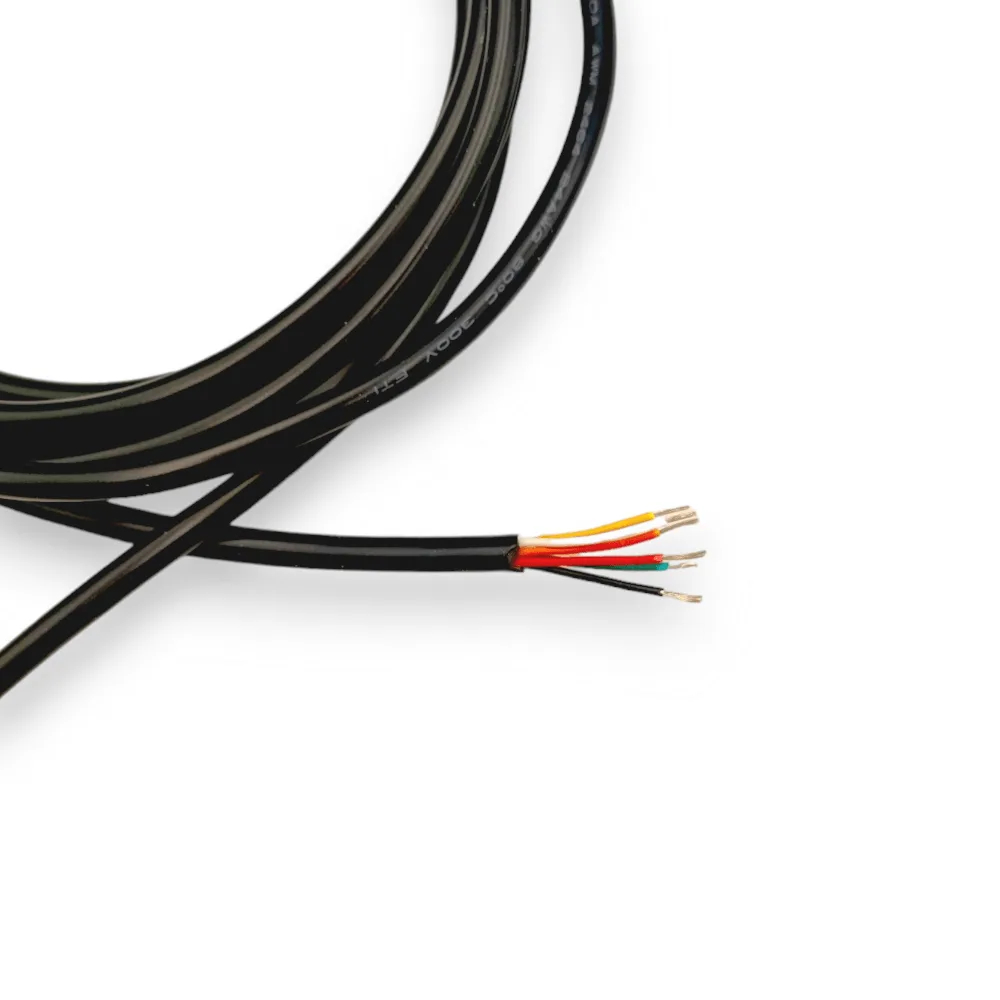 1-200 meter rund 6-ledet kabel 6x0,20mm² Sort - Billede 2