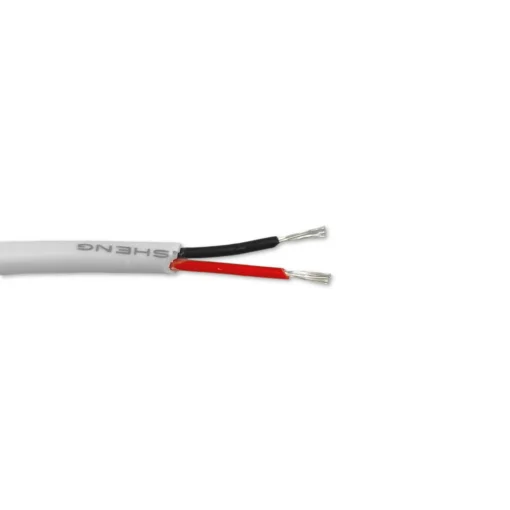 2-ledet rund hvid kabel, 2x0,34mm² til LED bånd