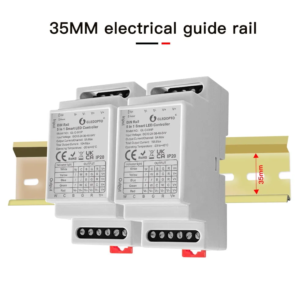 Gledopto Zigbee 5-i-1 tavlecontroller 12-54V - Billede 6
