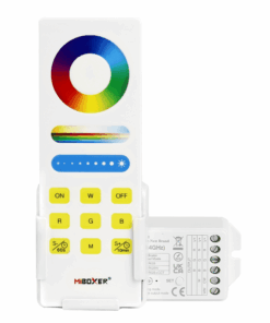 Miboxer 3-i-1 Controller sæt til RGB, RGBW og RGB+CCT. 12-24V med fjernbetjening og holder