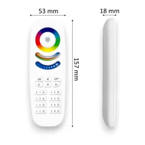 Alternative view of Gledopto all-in-one fjernbetjening med 8 zoner