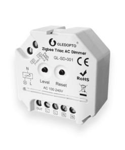 Gledopto Zigbee LED Lysdæmper med Push, 230V, Maks. 200W, Virker med Philips HUE
