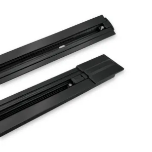 1 meter undersænket 1-faset strømskinne til skinnespot og pendler, 230V, IP20, Mat Sort