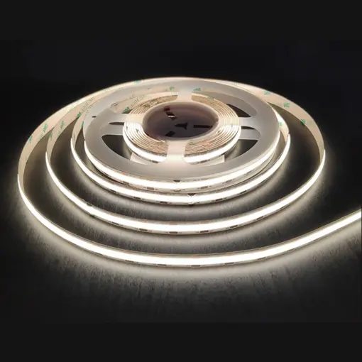 5 meter COB LED strip, 10W/m, 4000K Neutral Hvid lysfarve, 24V, Ra90+, IP20