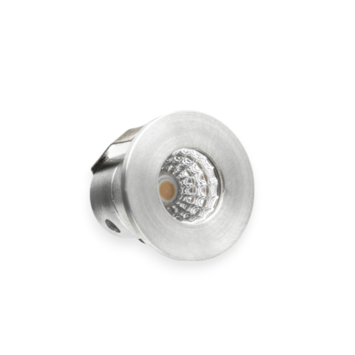 Mini COB LED Spot 12V Ø:25-30mm, 240 LM, 3W, Børstet, Inde/Ude