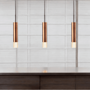 Alternative view of IRIS Pendel Kobber m Matteret Glasfront