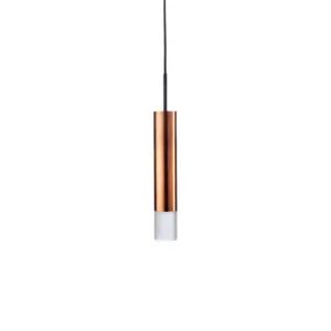 IRIS pendel til GU10 i kobber med matteret glasfront, 230V, IP20