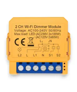 WiFi dobbelt LED lysdæmper med push funktion, 230V, Tuya, Google Home, Smartlife, 2 x 100W LED