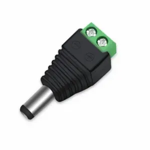 DC hanstik 5,5 mm med skrueterminal, maks. 36V, 3,5A, IP20