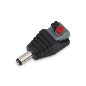 DC hanstik med trykterminal, 5,5mm, 2,1mm, maks. 36V, Maks. 3,5A, IP20