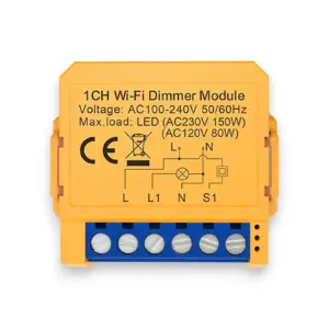 WiFi LED lysdæmper med push funktion, 230V, Tuya, Google Home, Smartlife, Maks. 150W LED