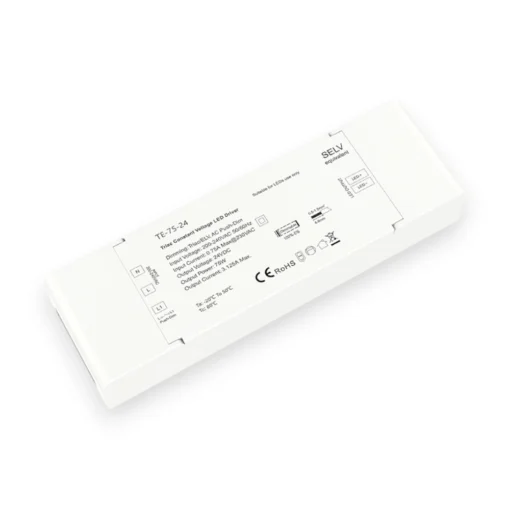 24V 75W Dæmpbar LED driver med Triac/fase- samt push-dæmp, IP20