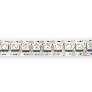 5 meter RGBIC LED pixel strip, 144 LED/m, Maks. 43,2W/m, 12V, IP30, Indendørs, Løbelys