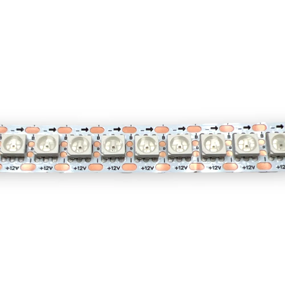 5 meter RGBIC LED pixel strip, 144 LED/m, Maks. 43,2W/m, 12V, IP30, Indendørs, Løbelys