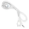 1,8 meter hvid 230V ledning med stikprop og LED lysdæmper, Maks 60W, IP20