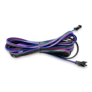 5 meter 4-ledet JST Forlængerkabel til Pixel digitalt LED strip, 4pin, han/hun, 4x0,52mm2