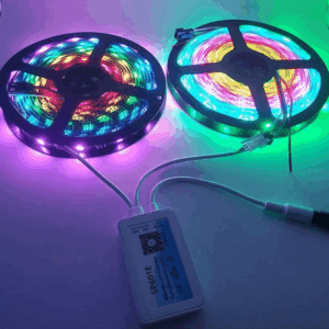 Alternative view of 2-kanals SPI (TTL) RGBIC Pixel LED Bluetooth & RF Controller 5-24V