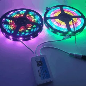 Alternative view of 2-kanals SPI (TTL) RGBIC Pixel LED Bluetooth & RF Controller 5-24V