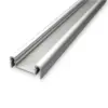 1 meter hvid anodiseret alu-profil til overflademontering til brug med LED strip og LED strips.